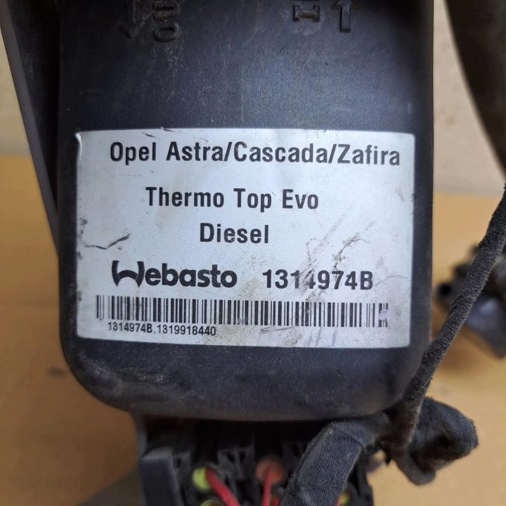 WEBASTO АВТОНОМНЫЙ ОТОПИТЕЛЬ OPEL ASTRA J IV 4 1314974b 1314733c, фото 3