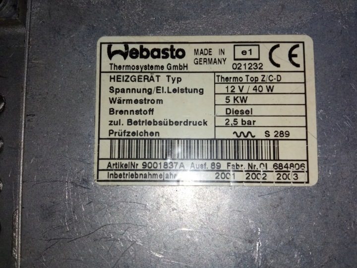 Webasto Thermo Top C/ZC 5/5,2W ДИЗЕЛЬ/Бензин панель приборов + piloty, фото 10