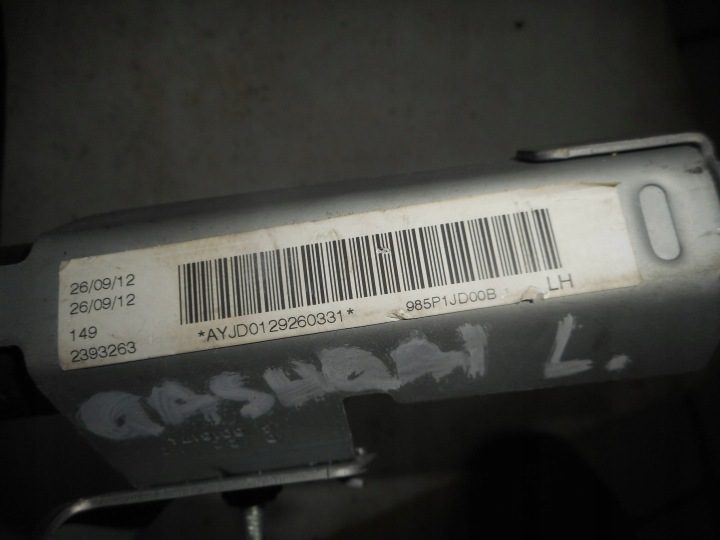 Nissan Qashqai J10 +2 шторка airbag левый 985P1JD00B, фото 3