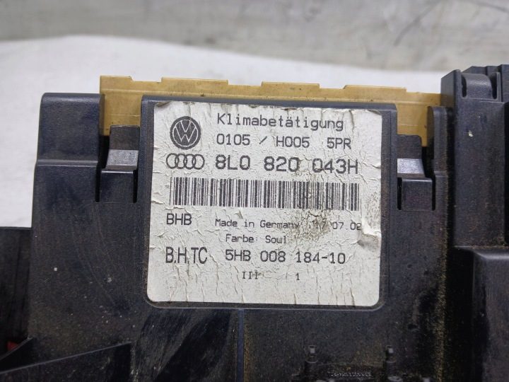 БЛОК УПРАВЛЕНИЯ ПЕЧКОЙ КОНДИЦИОНЕРА 8L0820043H AUDI A3 8L, фото 5