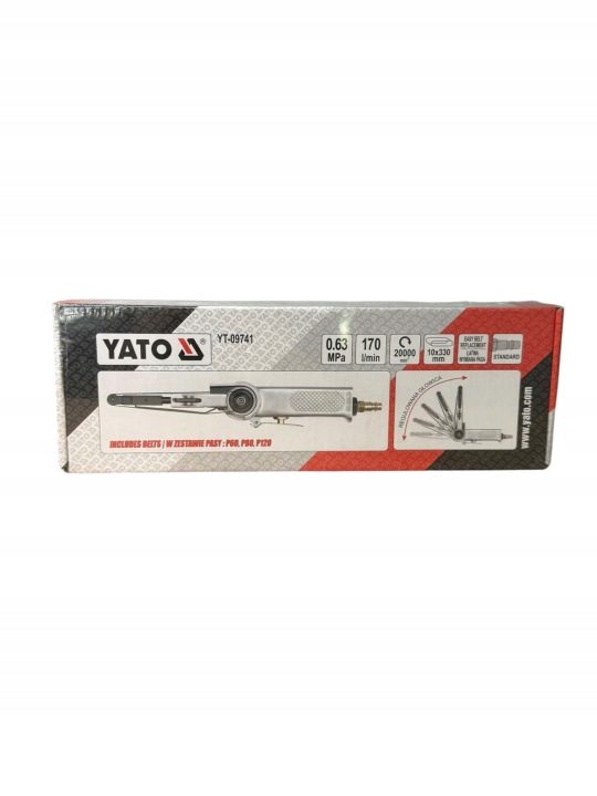 Yato YT-09741 шлифмашина taśmowa czołg пневматическая 10x330 регулировка угла, фото 1
