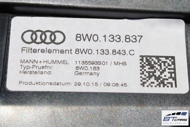Audi A4 A5 корпус фильтра воздуха 8W0133837 8W0133835 8W0133843C 8W B9 8W0, фото 7