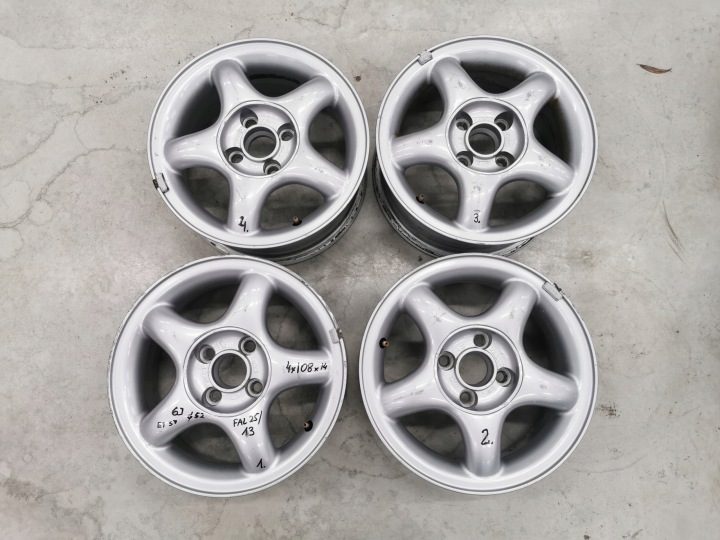 4× Литой диск Volvo OE 6.0" x 14" 4x108 ET 37, фото 1