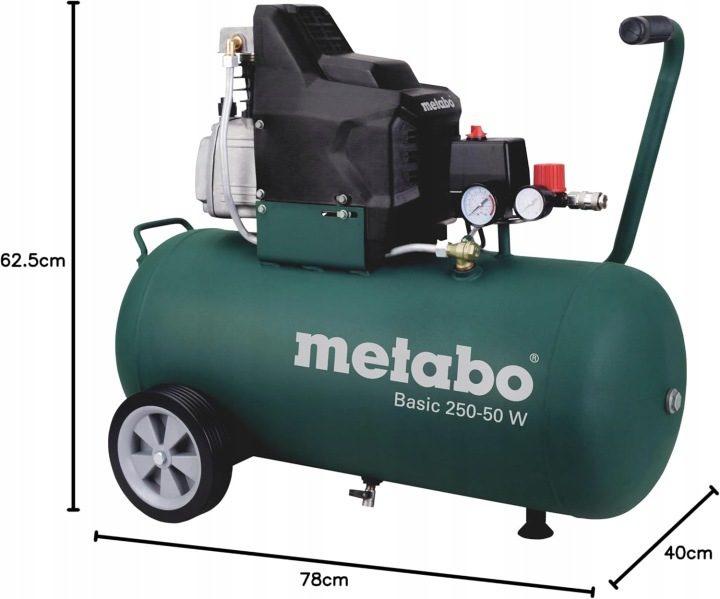Компрессор масляный Metabo BASIC 250-50 W 50 l 8 бар, фото 13