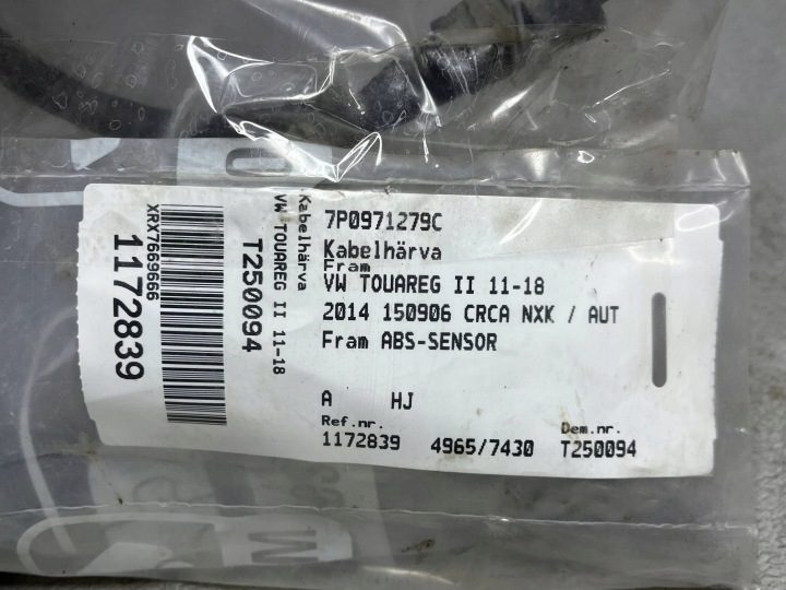 Проводка переднего датчика ABS Volkswagen Touareg II 7P0971279C, фото 3
