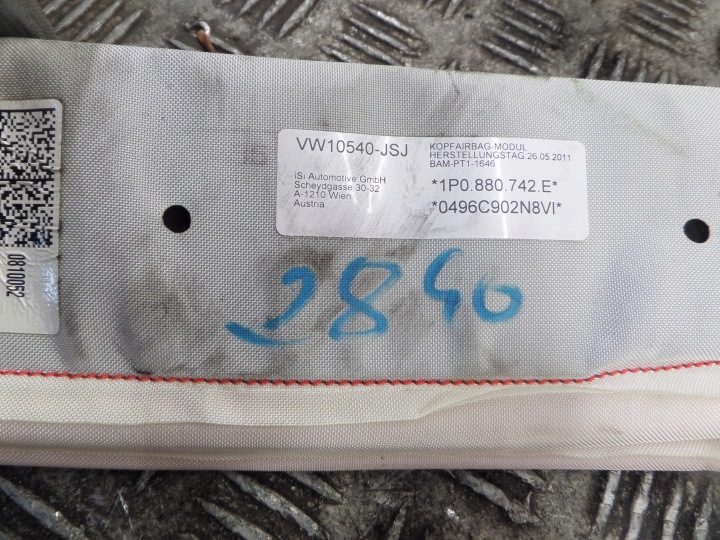 Шторка подушка безопасности правая airbag Seat Leon 2 II рестайлинг 09- 1P0880742E, фото 3