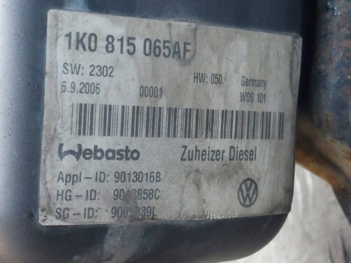 Webasto автономный отопитель Touran I 2.0 TDI Thermo TOP V 1K0815065AF, фото 5