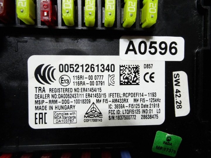 Fiat 500X - модуль блок BSI 00521261340, фото 4