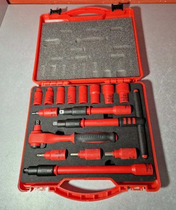 Комплект инструментов Haupa 16-elementowy торцевых головок VDE 3/8'' в кейсе, фото 1