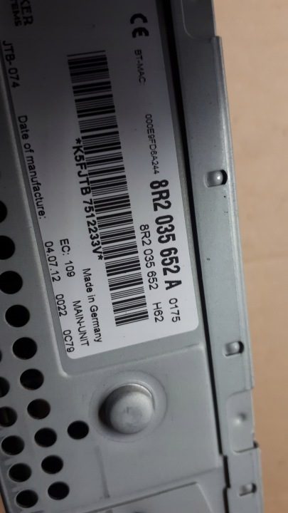 A4 B8 РЕСТАЙЛИНГ СЧИТЫВАТЕЛЬ НАВИГАЦИИ MMI 8R2035652A A5 Q5, фото 8