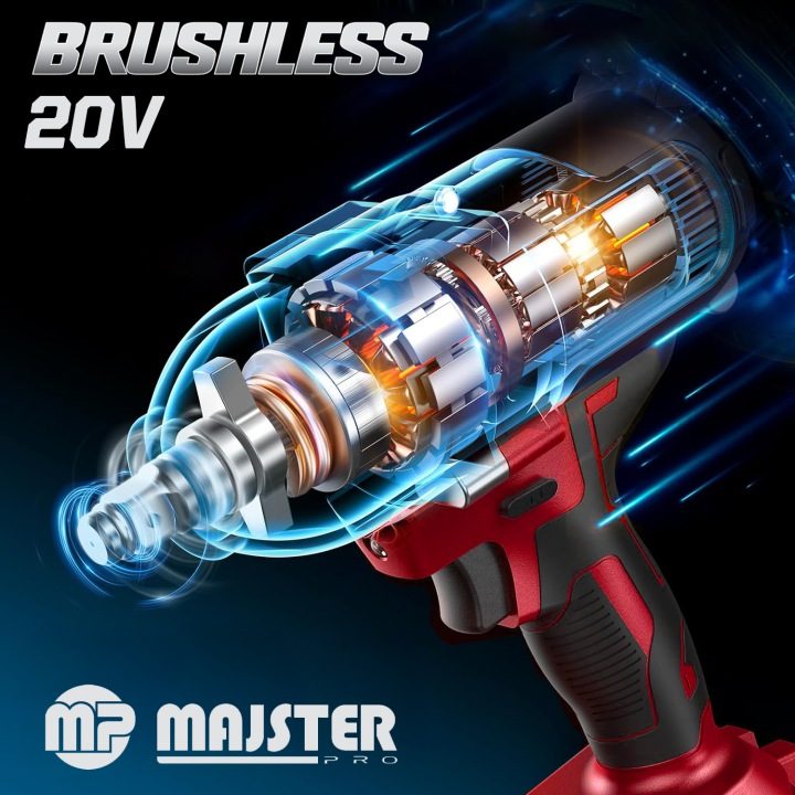 Ударный гайковерт Majster Pro mp0415pro Plus насадки комплект, фото 3