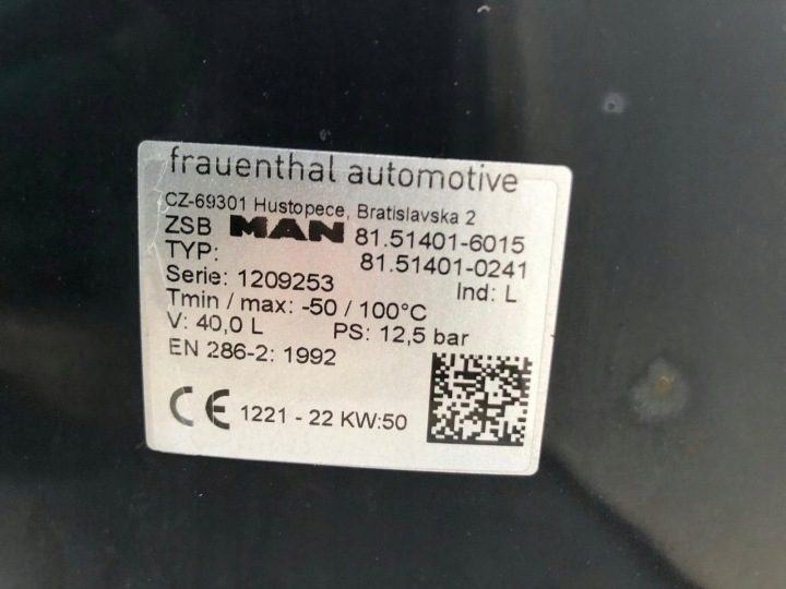 MAN TG3 EURO 6 БАК РЕСИВЕР 40L 81514016015 81514010241, фото 5