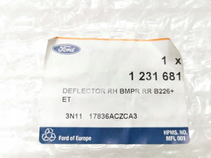 НАКЛАДКА БАМПЕРА ПРАВАЯ ЗАДНЯЯ FORD FIESTA MK6 ОТ ДИЛЕРА, фото 11