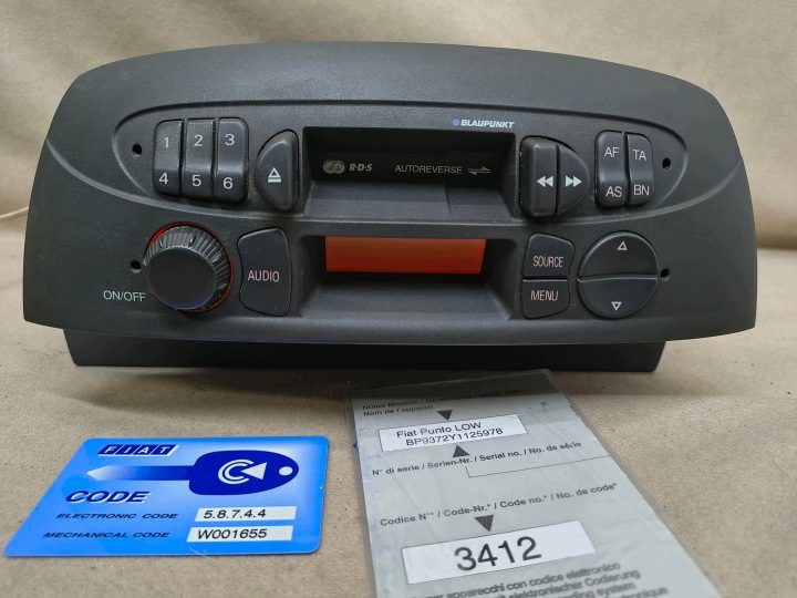Fiat Punto II 2 Кассета Штатная Автомагнитола + КОД Инструкция, фото 2