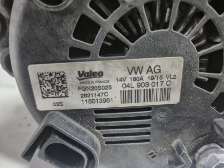 Генератор prądnica зарядки Audi A4 A6 2.0 3.0 TDI 04L903017C, фото 8