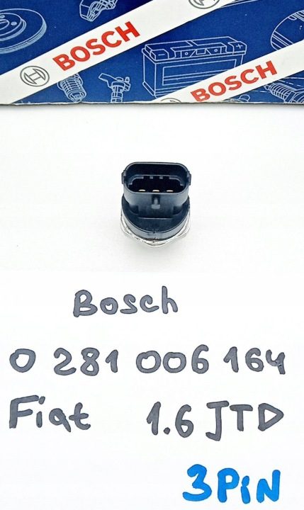 W-wa 0281006164 OE ДАТЧИК ДАВЛЕНИЯ ТОПЛИВА В МОЛДИНГЕ ТОПЛИВНОГО 3 пин BOSCH, фото 3