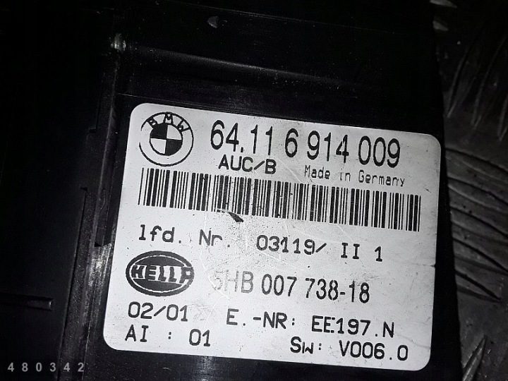 2000 BMW 3 Серия E46 Модуль управления кондиционером 64116914009, фото 3