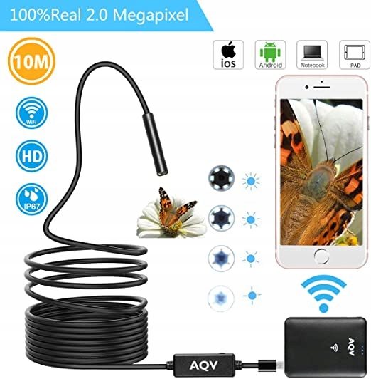 Камера эндоскопическая AQV беспроводная Wi-Fi, фото 7