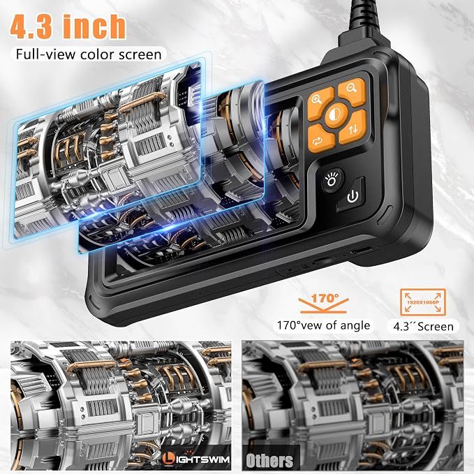 LIGHTSWIM Инспекционная камера HD 1080P 5m IP67 Водонепроницаемая 8 LED, фото 4