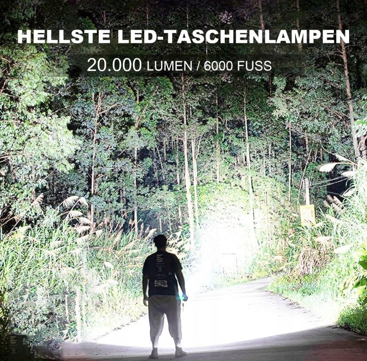 22.04.18 Фонарик LED, очень светлый, 20 000 лм, фонарик ładowana USB, фото 2