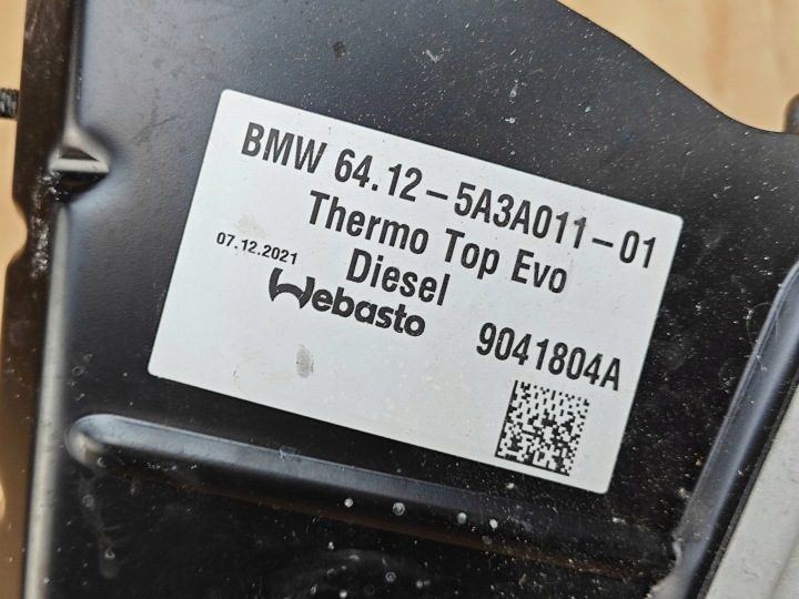 ОРИГИНАЛЬНЫЙ АВТОНОМНЫЙ ОТОПИТЕЛЬ WEBASTO ДИЗЕЛЬ BMW G22 G23 G20 5A3A011 38 л.с., фото 12
