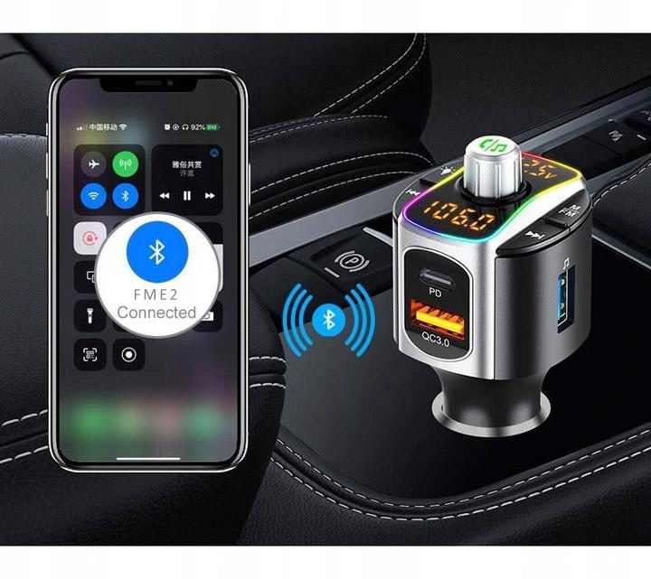 Transmiter FM Bluetooth комплект громкоговорящий FME2, фото 8