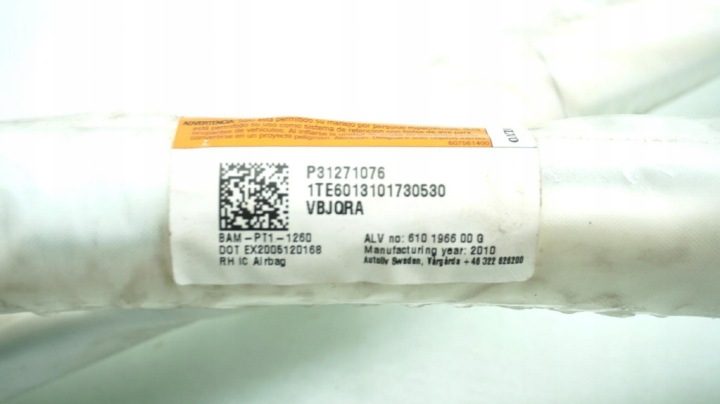 Volvo C30 рестайлинг Airbag правый шторка 31271076 хэтчбек 3D, фото 6
