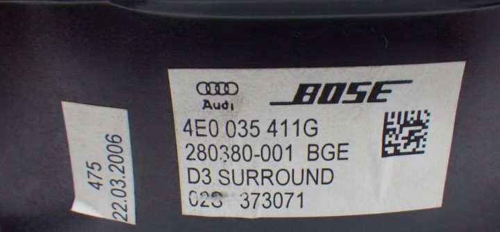 Динамик задней левой двери AUDI A8 D3 (4E2, 4E8) 4E0035411G 3.0L дизель, фото 11