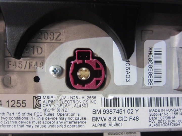 BMW X1 F48 ДИСПЛЕЙ МОНИТОР НАВИГАЦИИ 9387451 65509387451 8,8", фото 6
