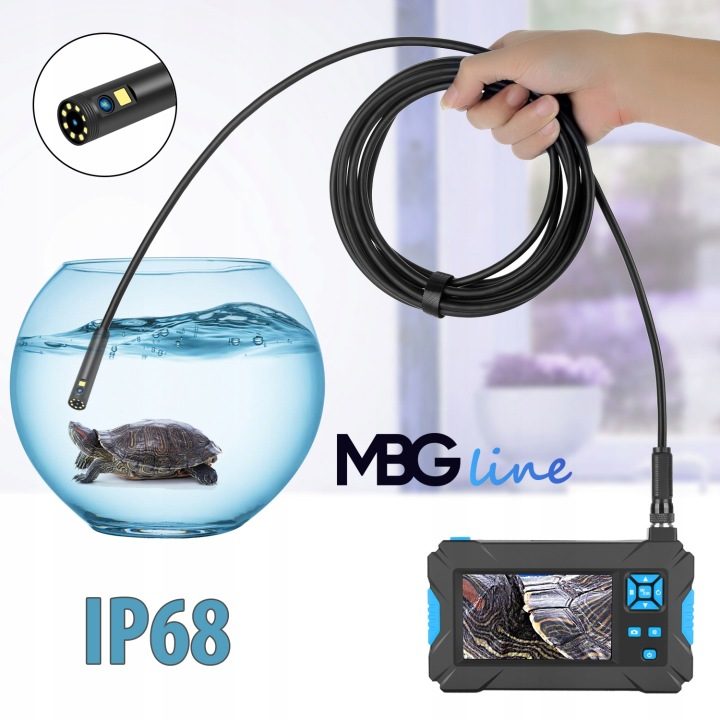 Инспекционная камера MBG Line P30 Duo эндоскоп 10M 9 LED 2x FULL HD, фото 4