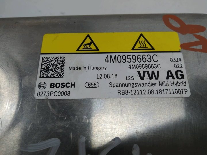 МОДУЛЬ INVERTER ПРЕОБРАЗОВАТЕЛЬ НАПРЯЖЕНИЯ 4M0959663C Audi A7 II (2018-2025) C8, фото 6