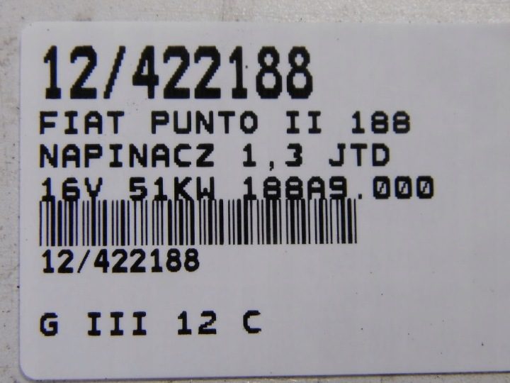 FIAT PUNTO II 188 Натяжитель приводного ремня, фото 5