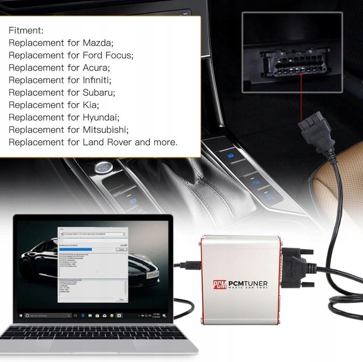 ИНСТРУМЕНТ ДЛЯ PROGRAMOWANIA ЭБУ 74 МОДУЛИ СКАНЕР OBD2 PCMTUNER, фото 4