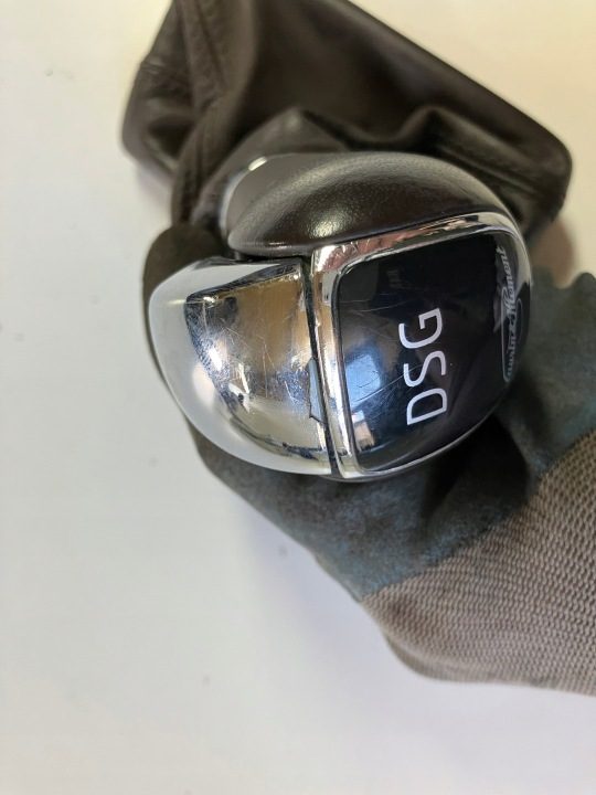 Ручка переключения передач чехол коричневый DSG автомат Superb 2 II LAURIN-KLEMENT L&K, фото 3