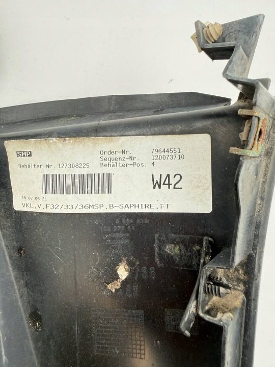 КРЕПЛЕНИЕ ПРОТИВОТУМАНКИ ПРАВОЕ БАМПЕРА ПЕРЕДНЕЕ BMW 4 F32 F33 F36 M ПАКЕТ 8054512, фото 3