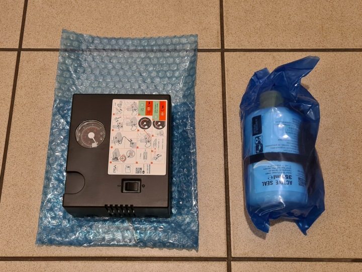 PSA компрессор для ремонта колеса + жидкость, оригинал, НОВЫЙ!, фото 1