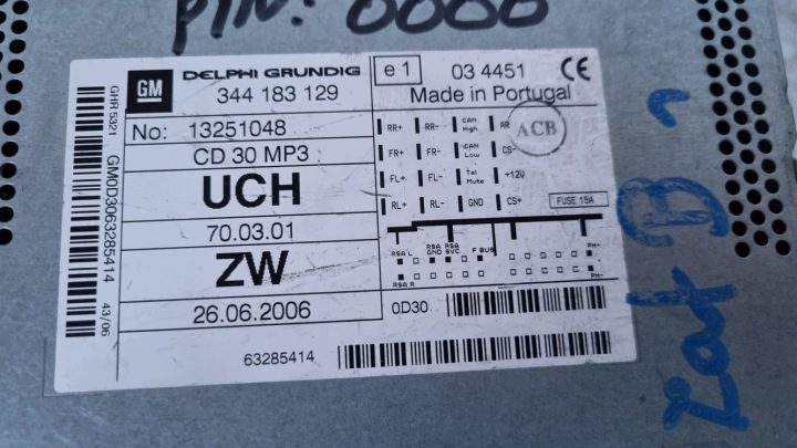 Магнитола cd30 mp3 Opel Astra H Zafira B WYLOGOWANE, фото 4