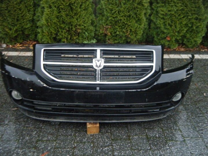 Бампер передний Dodge Caliber 2007–2012 ПРОТИВОТУМАННЫЕ ФАРЫ ЕВРОПА СИНЯЯ, фото 1