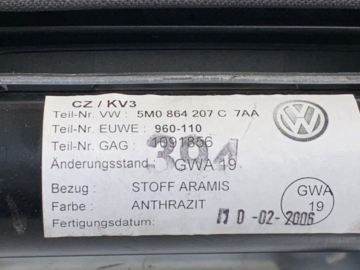 Подлокотник VW Golf Plus V минивэн 04-13 5M0864207C, фото 5