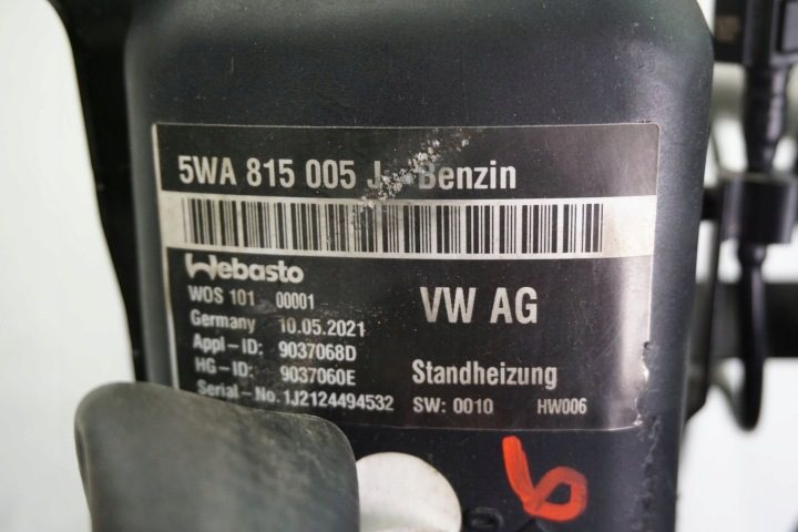 АВТОНОМНЫЙ ОТОПИТЕЛЬ WEBASTO VW SKODA SEAT AUDI 5WA815005J, фото 8