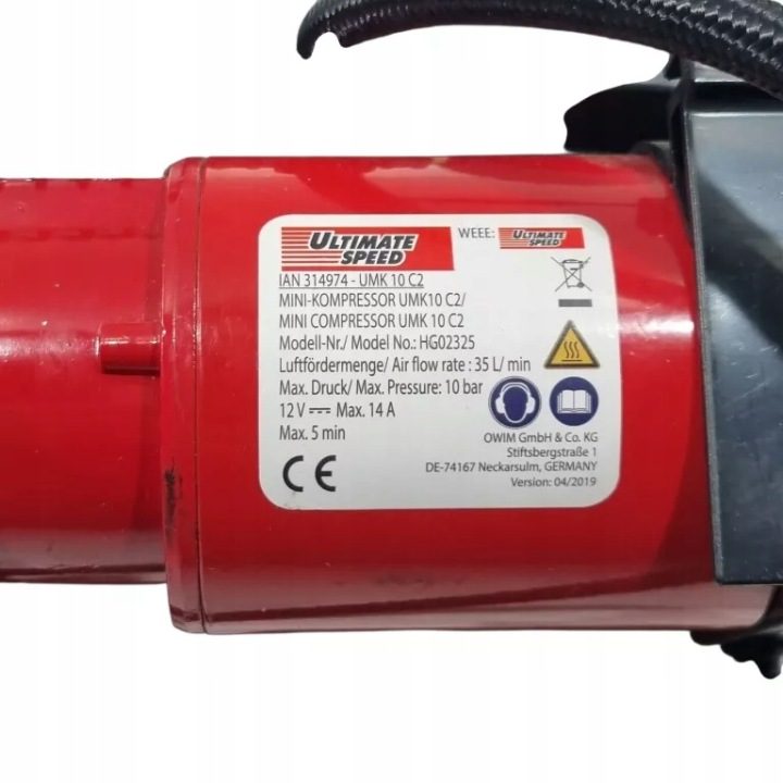 MINI КОМПРЕССОР 12V НА РОЗЕТКА АВТОМОБИЛЬНАЯ 10 бар, фото 4