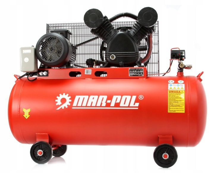 Компрессор масляный Mar-Pol 200 l 5,5 Л.С. 600 l/мин 12 бар, фото 2