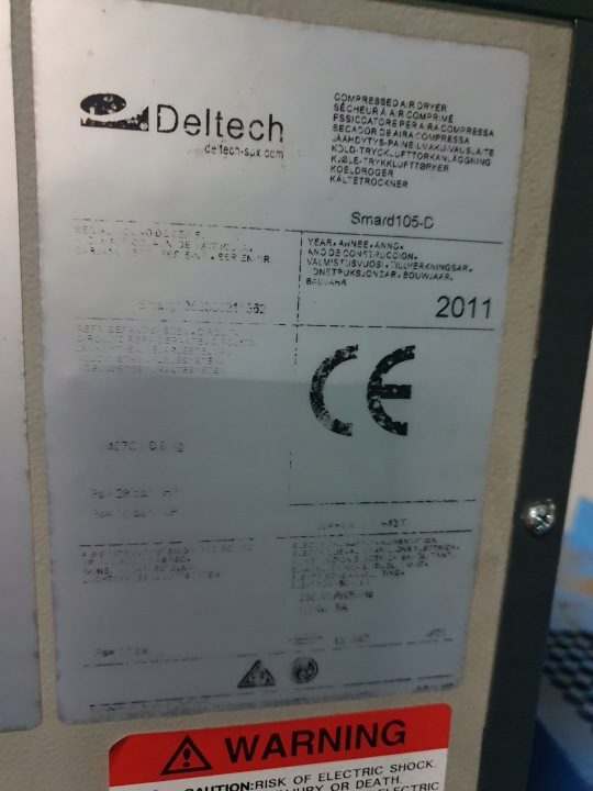 ОСУШИТЕЛЬ РЕФРИЖЕРАТОРНЫЙ DELTECH SPX SMARD 105 5,2m3/min, фото 2
