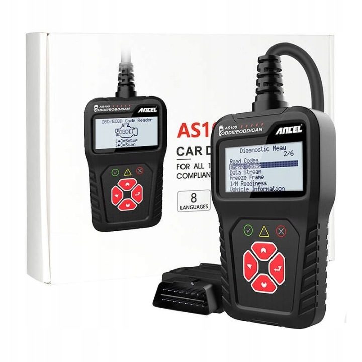 Ancel AS100 AC100 сканер тестер диагностический автомобильный OBD2 Eobd LCD, фото 5