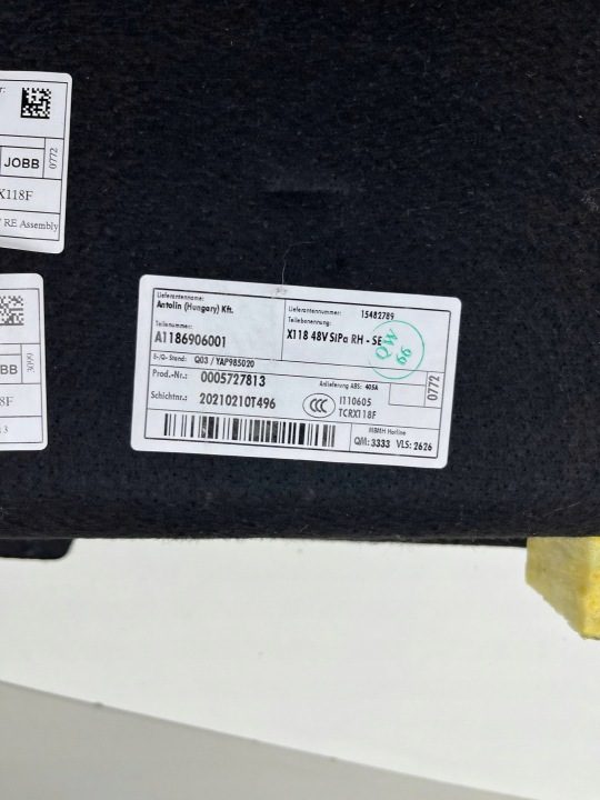 MERCEDES W118 CLA УНИВЕРСАЛ ОБШИВКА БАГАЖНИКА ПРАВАЯ ЗАДНЯЯ A1186906001, фото 6