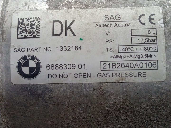 BMW IX I20 БАК ДАВЛЕНИЯ ВОЗДУХА ПОДВЕСКИ 6888309, фото 4