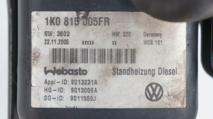 VW Touran 1T Webasto печка THERMO TOP V 1K0815005FR, фото 8