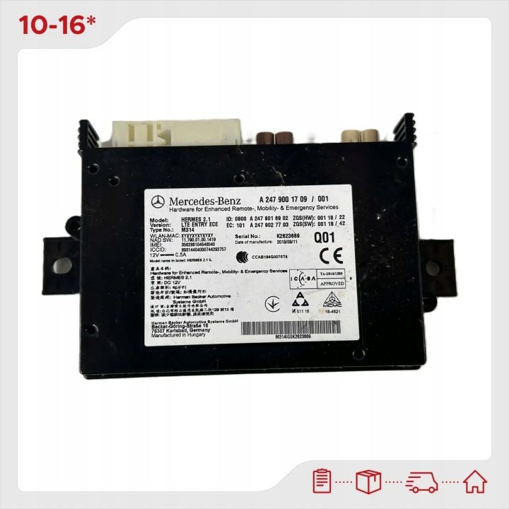 Mercedes-Benz Vito Remot Remote Center Блок Магнитола Head 2019 Фургон 4/5dr, фото 1