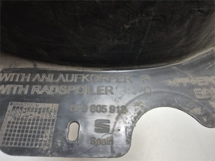 Подкрылок правый передний оригинал 6F0805912Q 6F0805912 Seat Ibiza V 6F 23 г., фото 4
