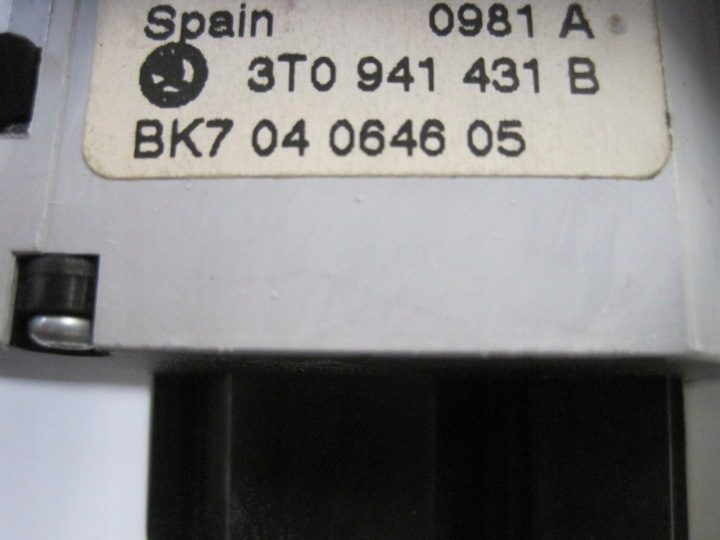 Панель переключатель света Skoda Superb 10032251 3T0941431B, фото 7